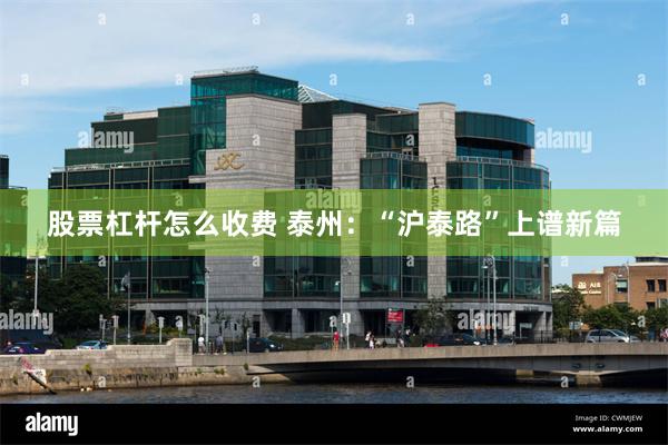 股票杠杆怎么收费 泰州：“沪泰路”上谱新篇